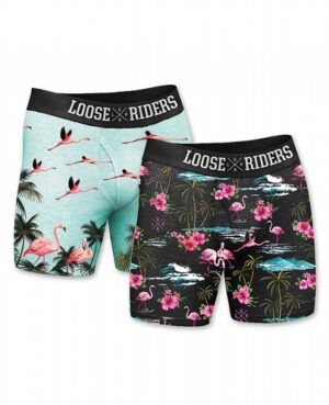 loose riders boxer brief flamingos